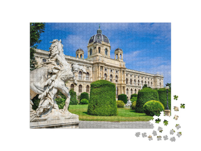 Vienna, Austria. Beautiful View of Famous Naturhistorisch... Jigsaw Puzzle with 1000 pieces