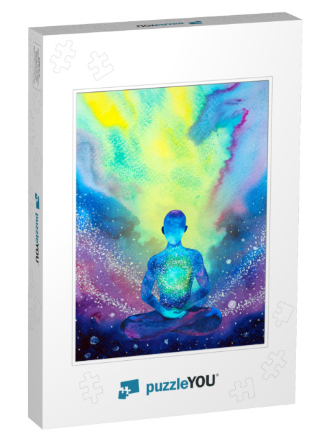 Human Meditate Mind Mental Health Yoga Chakra Spiritual H... Jigsaw Puzzle