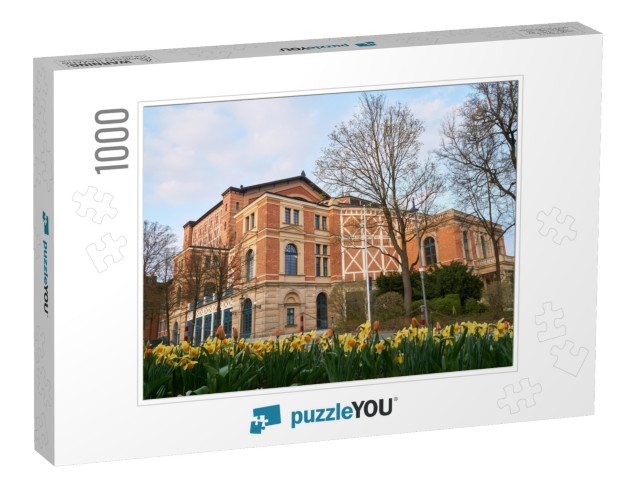 Bayreuth Wagner Festival Theatre in the Sunset with Sprin... Jigsaw Puzzle with 1000 pieces