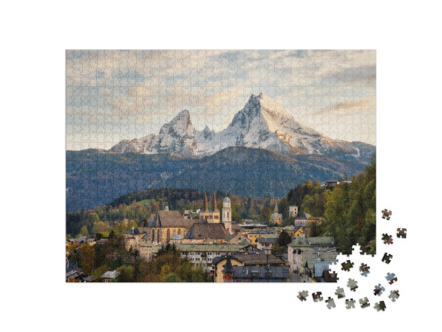 Berchtesgaden in Front of Watzmann Mountain in the German... Jigsaw Puzzle with 1000 pieces