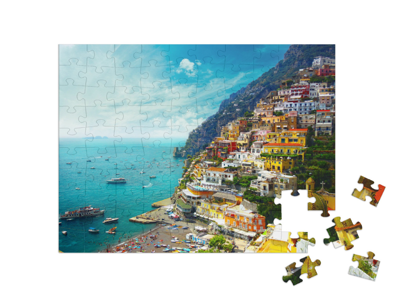 Positano Amalfi, Italy... Jigsaw Puzzle with 100 pieces