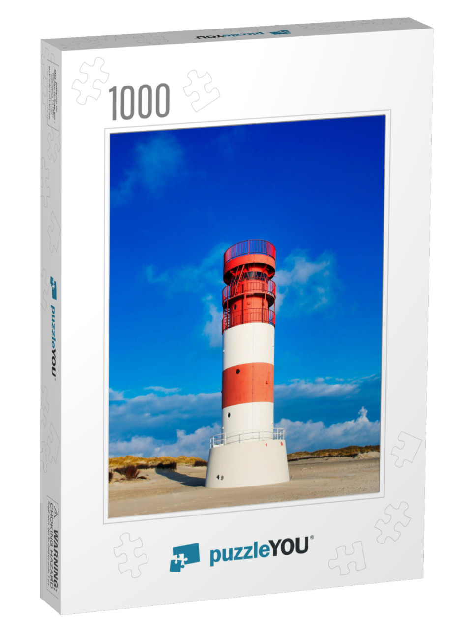 The Lighthouse At Helgoland Dune, Schleswig-Holstein, Ger... Jigsaw Puzzle with 1000 pieces