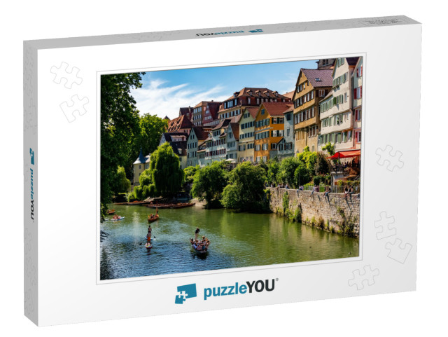 Neckarfront in Tuebingen is a Traditional University Town... Jigsaw Puzzle