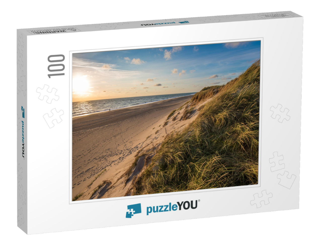 North Sea Beach, Jutland Coast in Denmark... Jigsaw Puzzle with 100 pieces