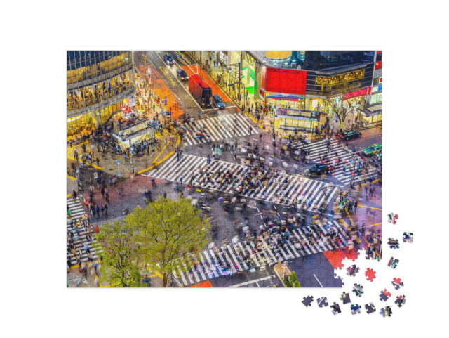 Tokyo, Japan View of Shibuya Crossing, One of the Busiest... Jigsaw Puzzle with 1000 pieces