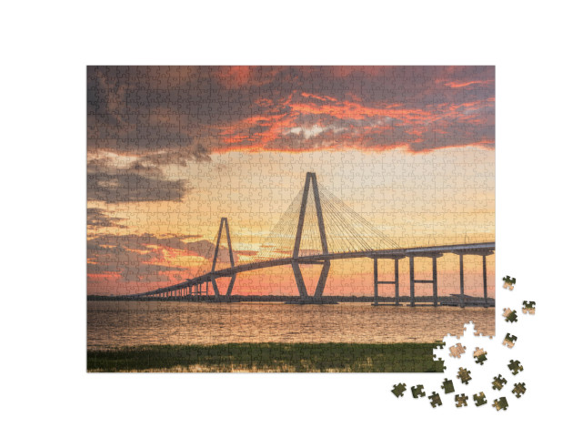 Charleston, South Carolina, USA At Arthur Ravenel Jr. Brid... Jigsaw Puzzle with 1000 pieces