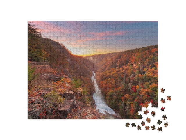 Tallulah Falls, Georgia, USA Overlooking Tallulah Gorge in... Jigsaw Puzzle with 1000 pieces