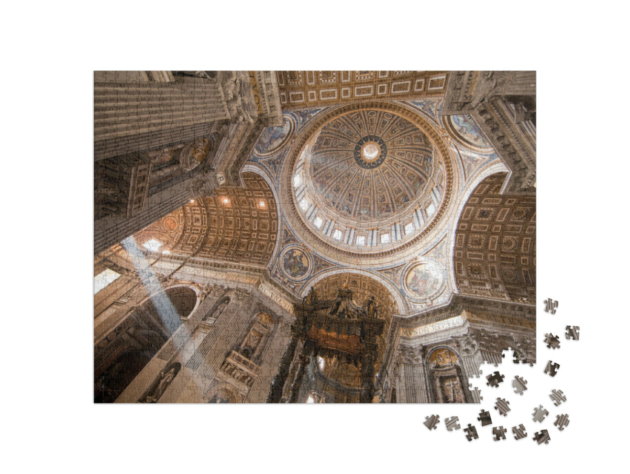 The Inside of the Dome of St. Peters Basilica in the Vati... Jigsaw Puzzle with 1000 pieces