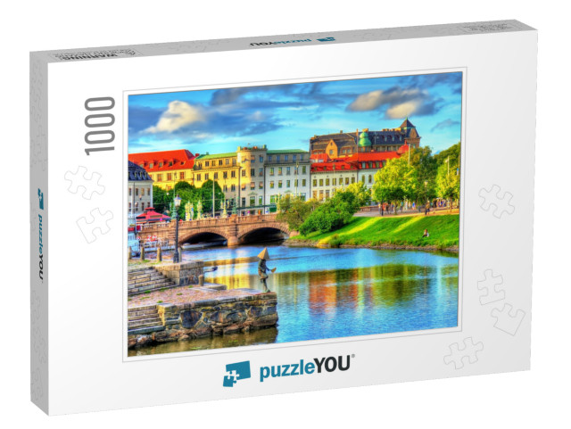 Canal in the Historic Center of Gothenburg, Sweden... Jigsaw Puzzle with 1000 pieces