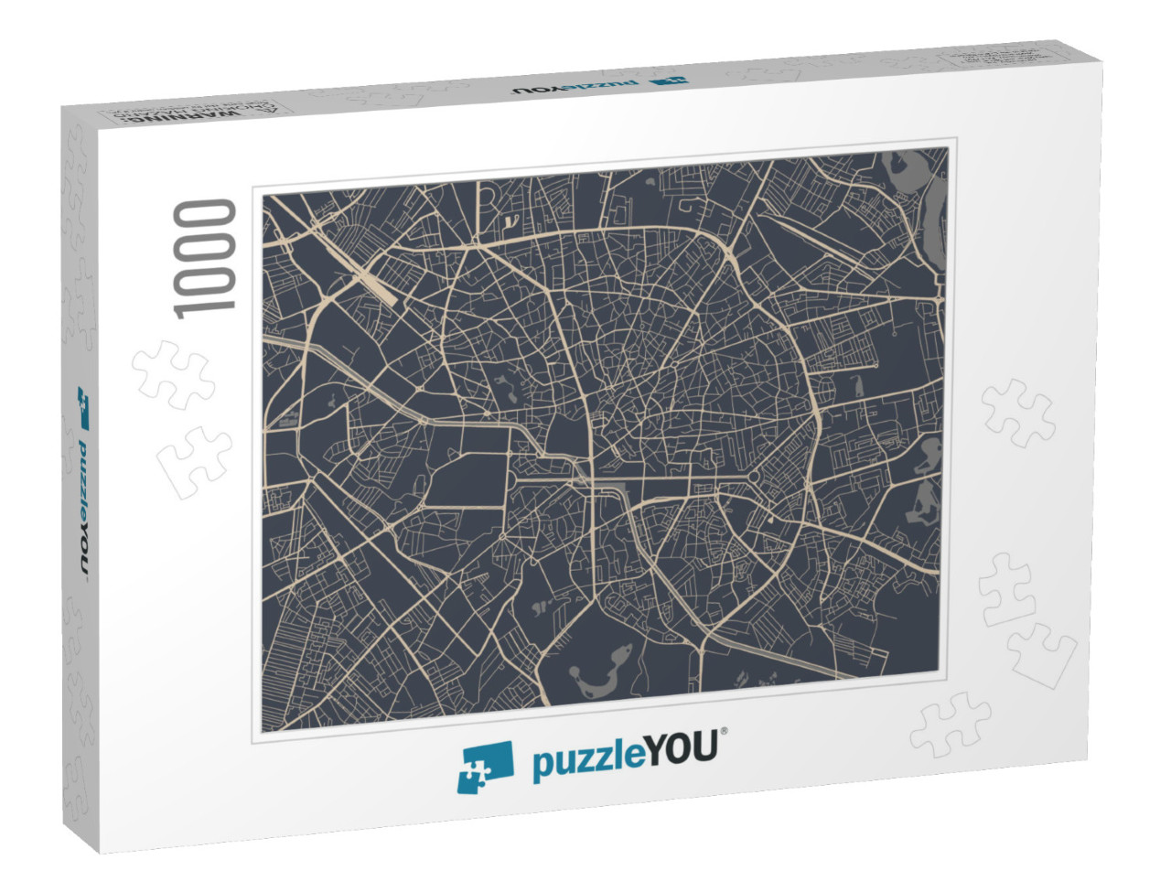 Vector Map of the City of Bucharest, Romania... Jigsaw Puzzle with 1000 pieces