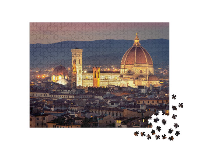 Twilight in Florence... Jigsaw Puzzle with 1000 pieces