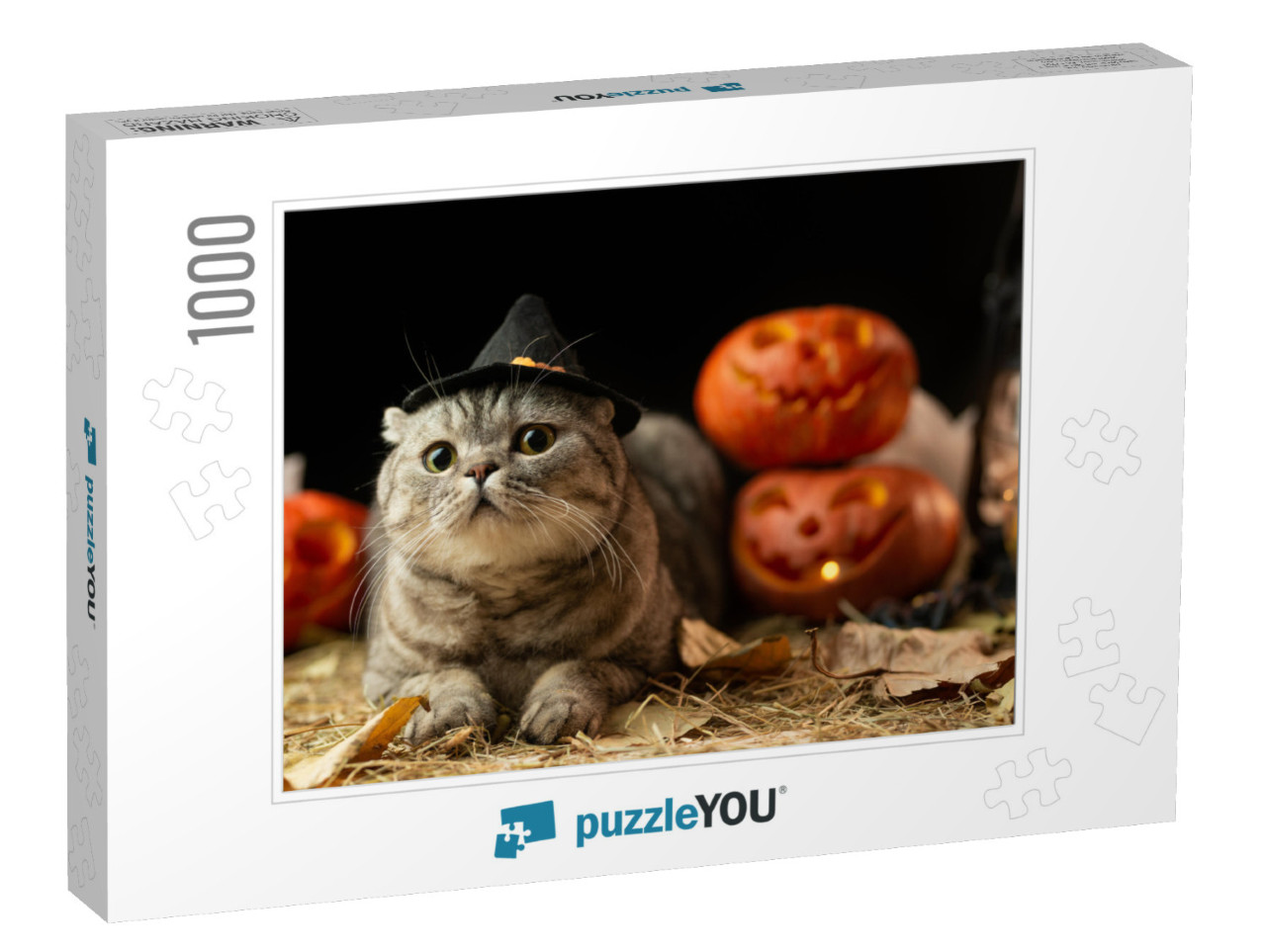 Halloween Cat with Hat... Jigsaw Puzzle with 1000 pieces