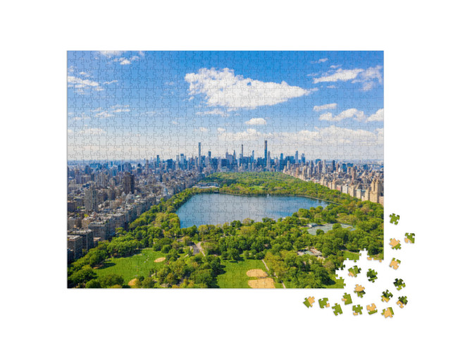 Aerial View of the Central Park in New York with Golf Fie... Jigsaw Puzzle with 1000 pieces