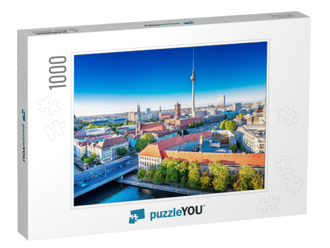 Panoramic View At the Berlin City Center At Sunset... Jigsaw Puzzle with 1000 pieces