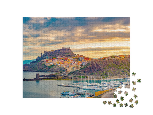 Beautiful Alley of Castelsardo Old City - Sardinia - Ital... Jigsaw Puzzle with 1000 pieces