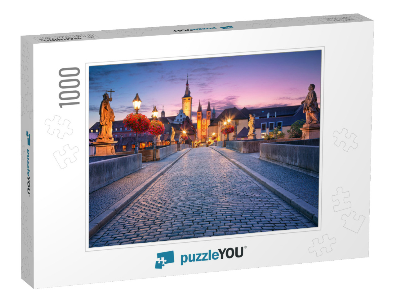 Wurzburg, Old Main Bridge. Cityscape Image of the Old Tow... Jigsaw Puzzle with 1000 pieces