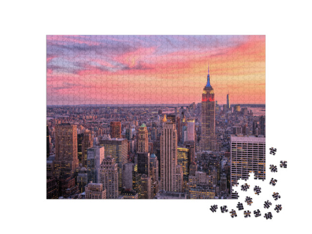 New York City Midtown with Empire State Building At Amazi... Jigsaw Puzzle with 1000 pieces