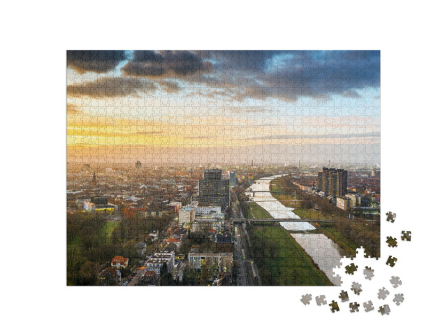 Mannheim Ludwigshafen Skyline, Germany... Jigsaw Puzzle with 1000 pieces