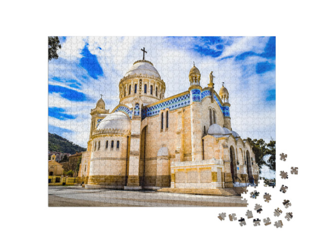 Famous Catholic Church [Notre Dame Dafrique] - Algiers, A... Jigsaw Puzzle with 1000 pieces