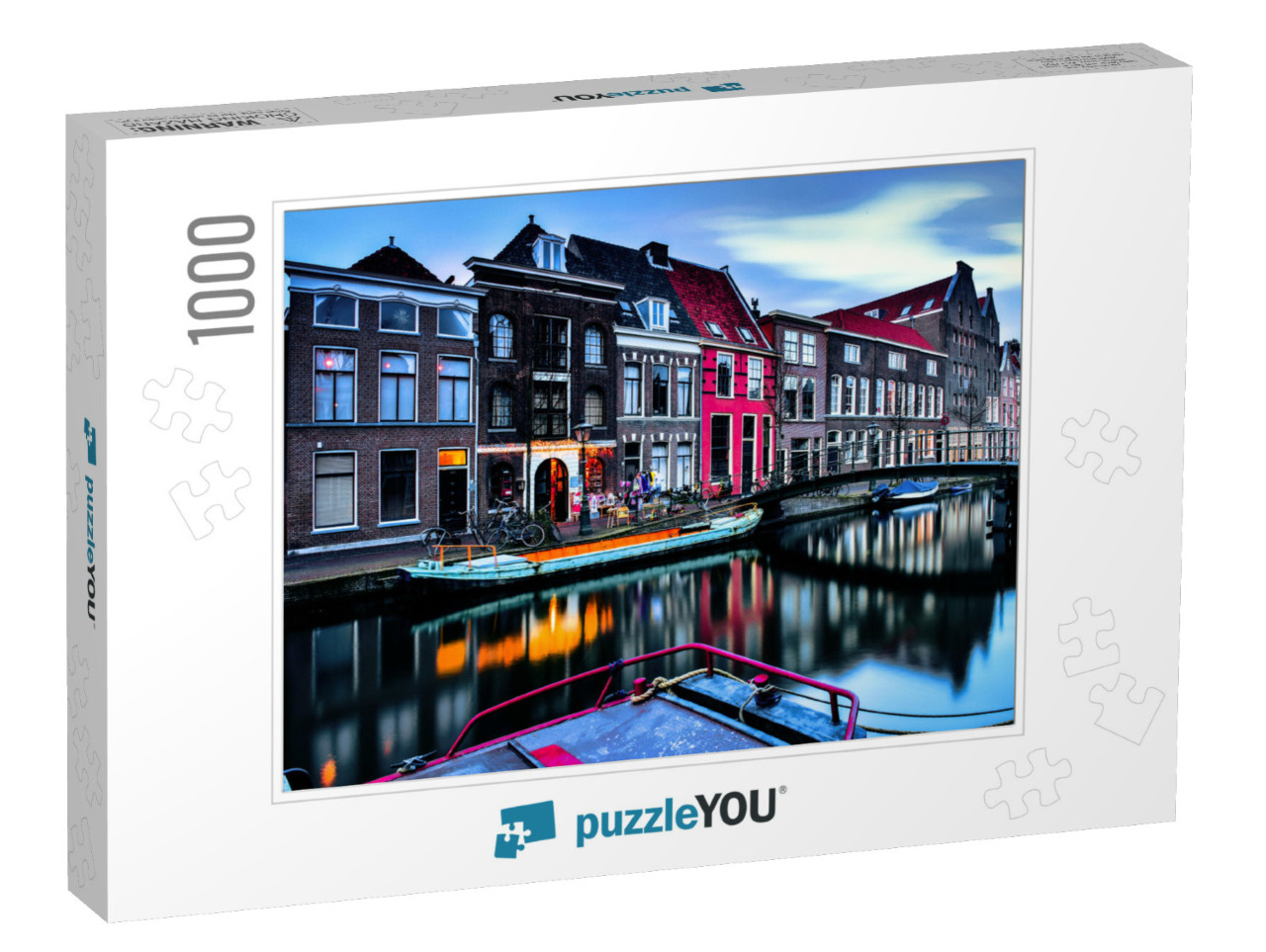 Netherlands, Holland, Leiden, Amsterdam, City, River, Arc... Jigsaw Puzzle with 1000 pieces