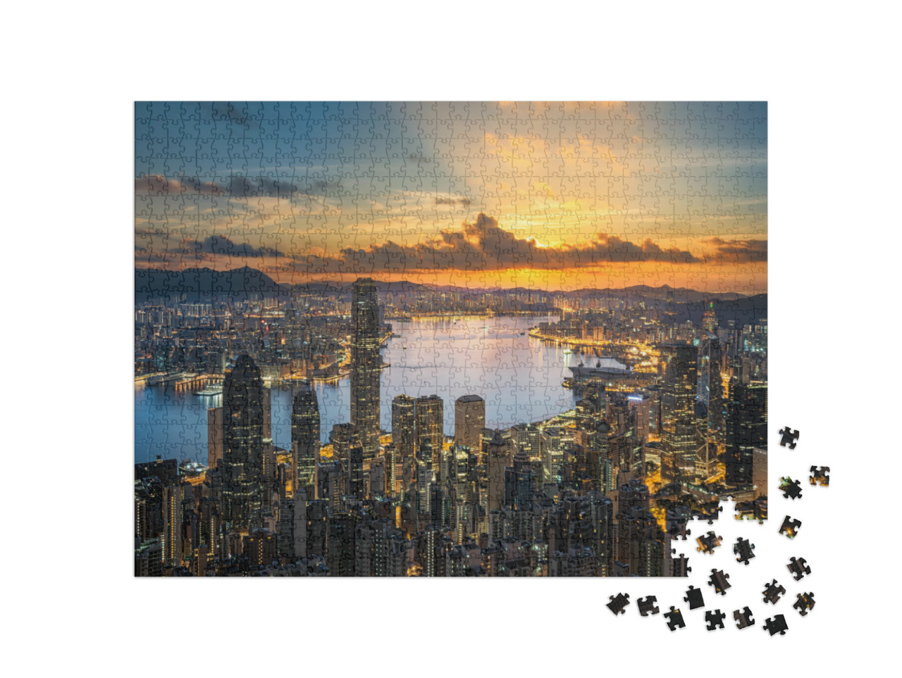 Hong Kong City... Jigsaw Puzzle with 1000 pieces