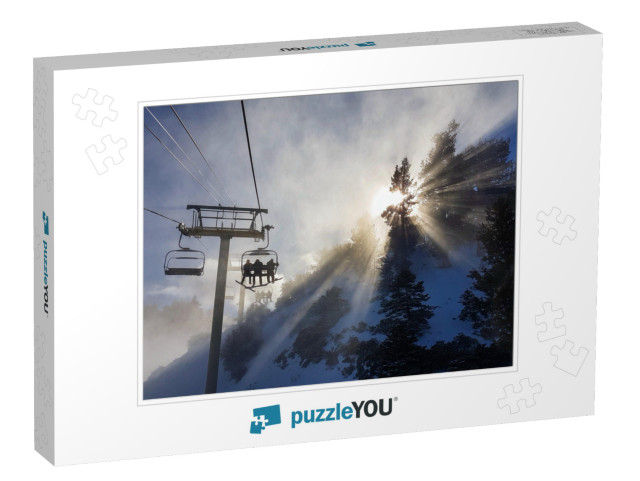 Group of friends on a snowboarding trip to Copper  Jigsaw Puzzle