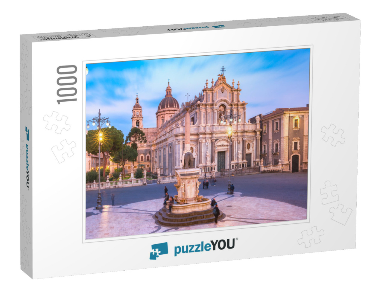 Piazza Duomo in Catania with the Cathedral of Santa Agath... Jigsaw Puzzle with 1000 pieces