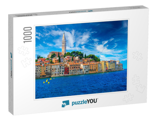 Wonderful Romantic Old Town At Adriatic Sea. Boats & Yach... Jigsaw Puzzle with 1000 pieces