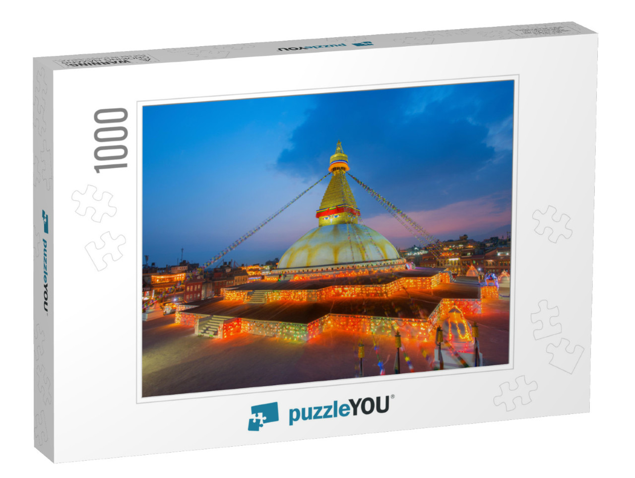 Twilight Boudhanath Stupa Kathmandu Nepal, Selective Focu... Jigsaw Puzzle with 1000 pieces