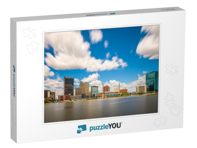 Toledo, Ohio, USA Downtown Skyline on the Maumee River... Jigsaw Puzzle