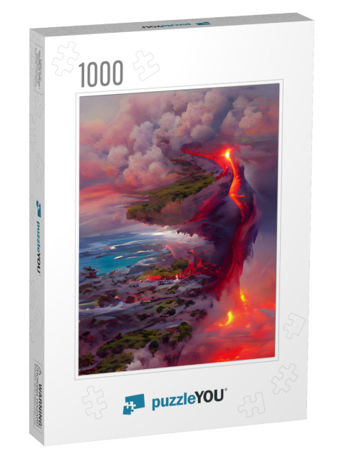 Hawaii Volcanoes National Park with Active Kilauea Volcan... Jigsaw Puzzle with 1000 pieces