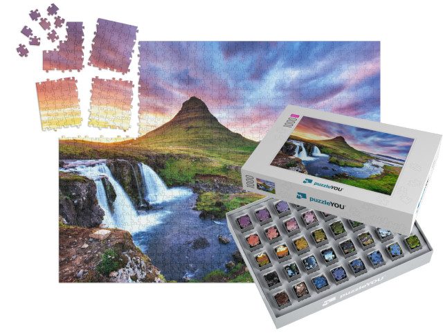 The Picturesque Sunset Over Landscapes & Waterfalls. Kirk... | SMART SORTED® | Jigsaw Puzzle with 1000 pieces