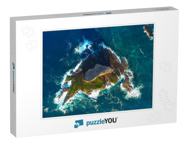 Aerial View of the Small Islet Motu Papa on the Island of... Jigsaw Puzzle