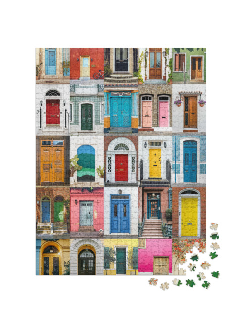 Colorful Collection of Entrance Doors from Around the Wor... Jigsaw Puzzle with 1000 pieces