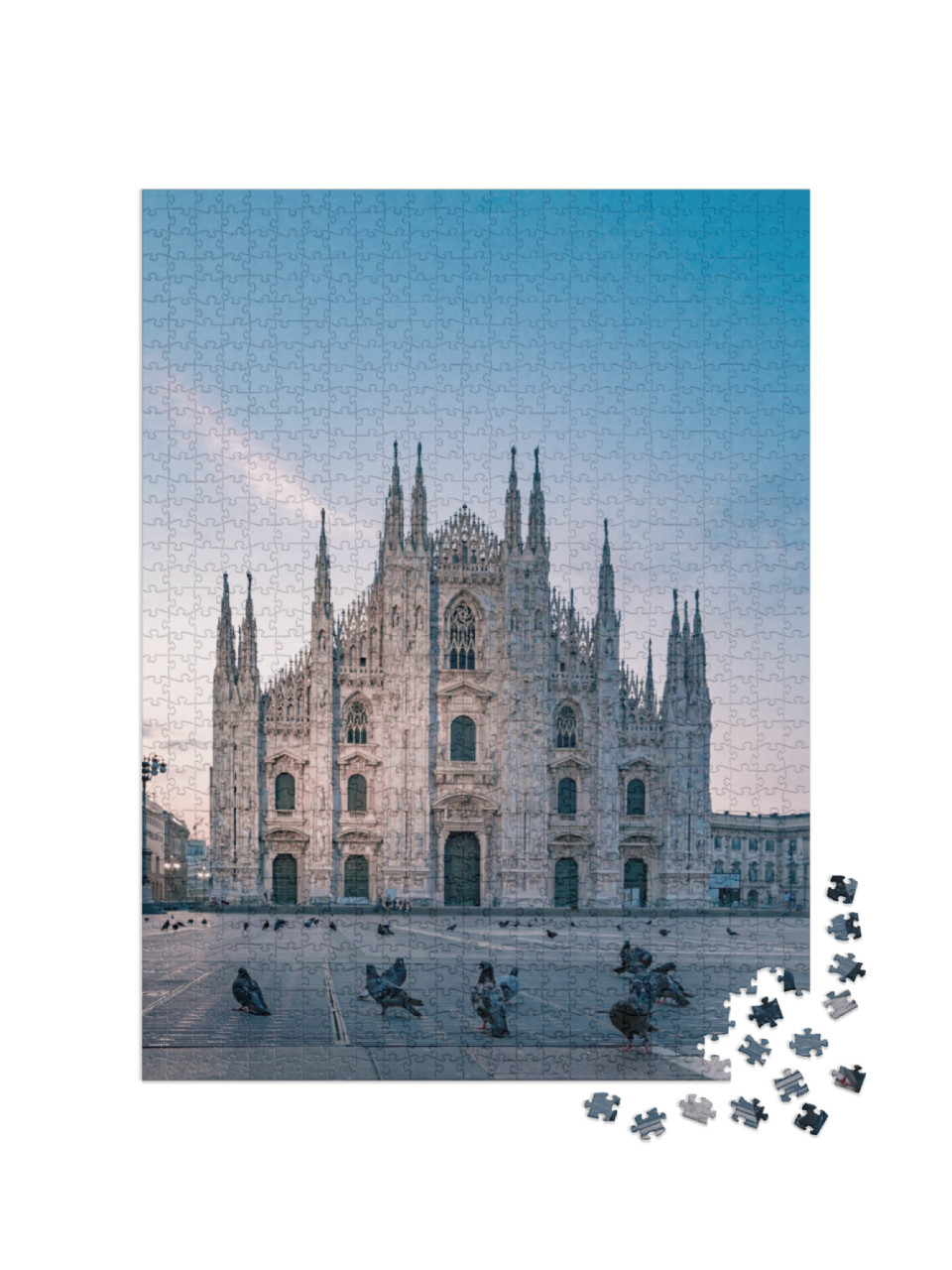 Duomo Di Milano Milan Cathedral in Milan, Italy. Milan Ca... Jigsaw Puzzle with 1000 pieces