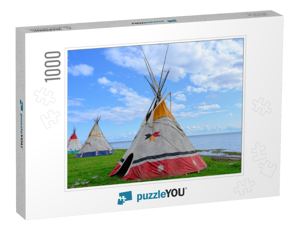 Traditional Teepees of North American Indigenous Peoples Jigsaw Puzzle with 1000 pieces