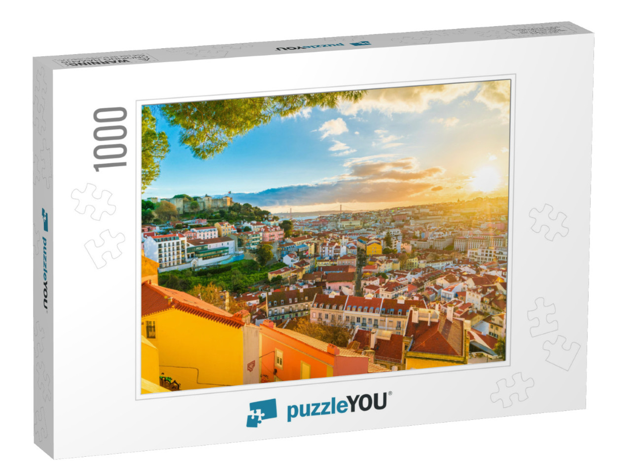 Panoramic View of Lisbon At Sunset, Portugal... Jigsaw Puzzle with 1000 pieces