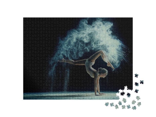 Graceful Woman Dancing in Cloud of Dust... Jigsaw Puzzle with 1000 pieces