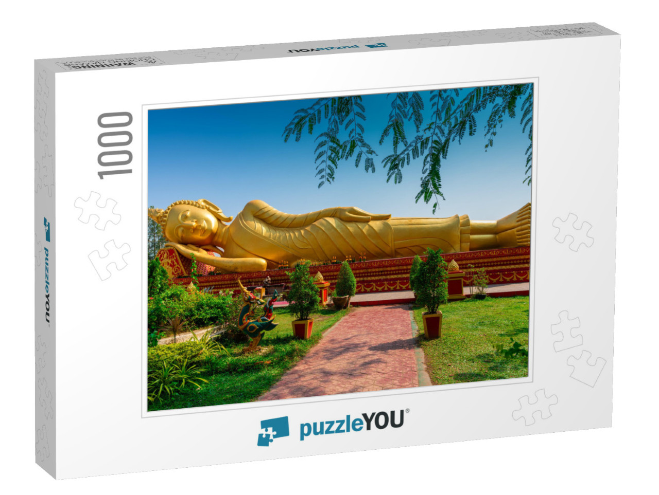 Sleeping Buddha At Wat Pha that Luang, Vientiane, Laos... Jigsaw Puzzle with 1000 pieces