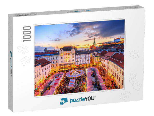 View on Main Square & Christmas Market in Historical Cent... Jigsaw Puzzle with 1000 pieces