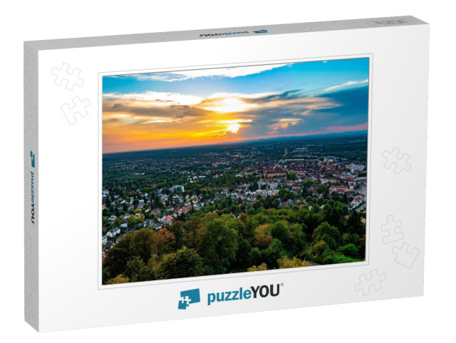 Stormy Weather Over Karlsruhe, Photographed from Turmberg... Jigsaw Puzzle