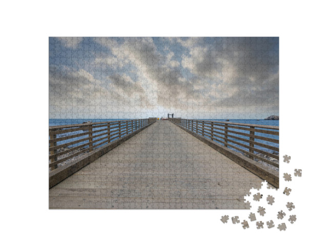 Scorpion Anchorage Pier At Santa Cruz Island in Channel I... Jigsaw Puzzle with 1000 pieces