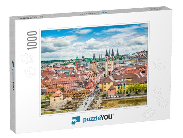 Aerial View of the Historic City of Wurzburg with Alte Ma... Jigsaw Puzzle with 1000 pieces