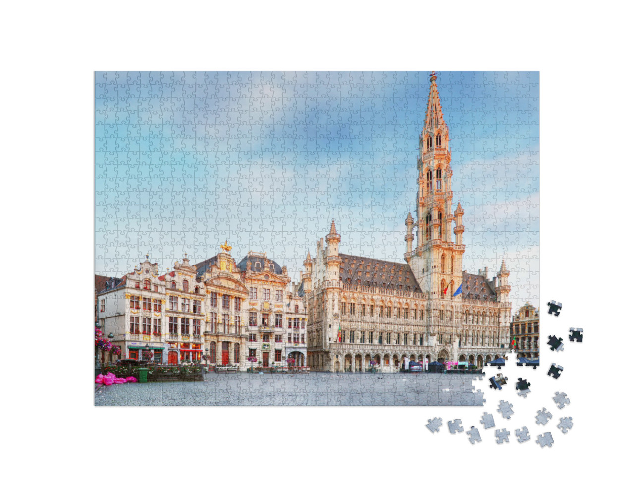 Grand Place in Brussels, Belgium... Jigsaw Puzzle with 1000 pieces