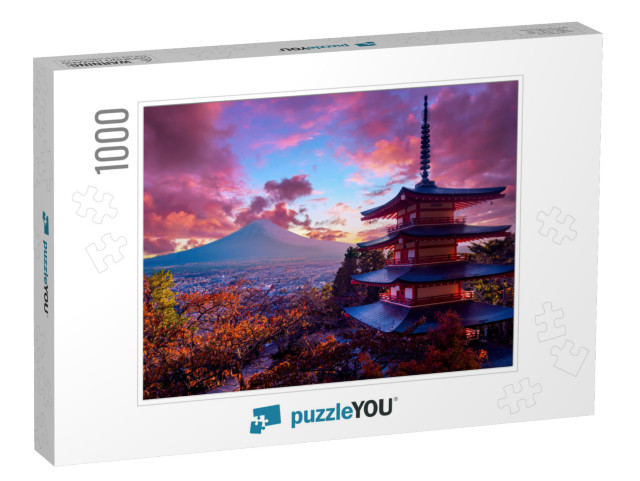 Japan Traditional Temple. Fujiyoshida City View. Japanese... Jigsaw Puzzle with 1000 pieces