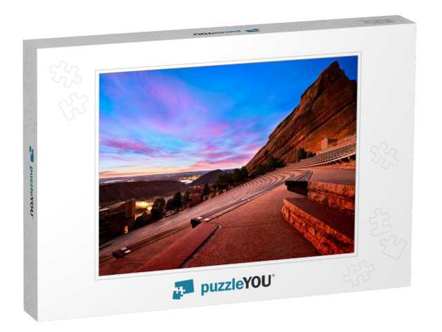 Red Rocks Park At Sunrise, Near Denver Colorado... Jigsaw Puzzle