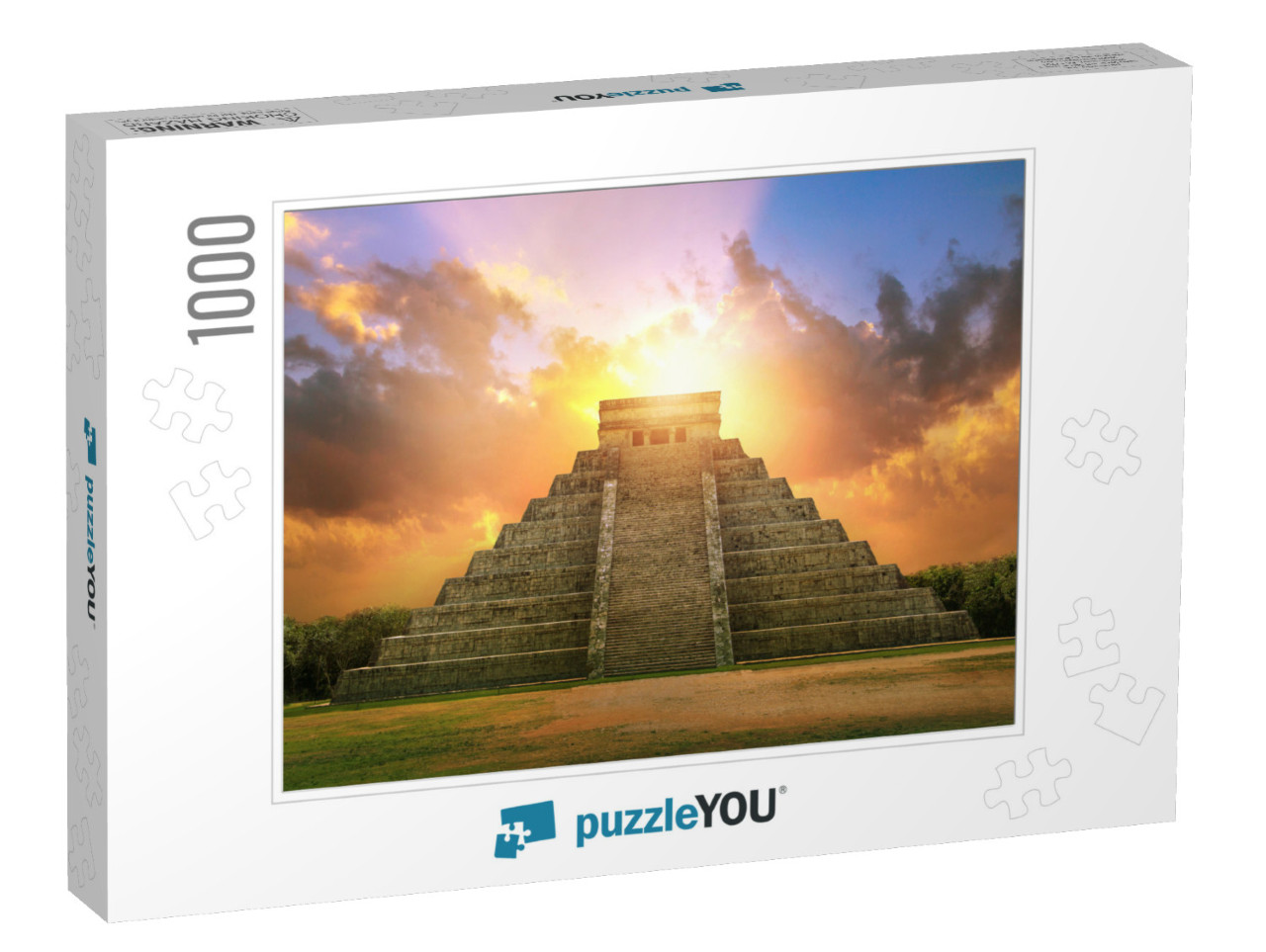 Mexico, Chichen Itza, Yucatan. Mayan Pyramid of Kukulcan... Jigsaw Puzzle with 1000 pieces