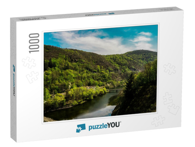 The Lust Nature in Edersee Reservoir in Hessen, Germany... Jigsaw Puzzle with 1000 pieces