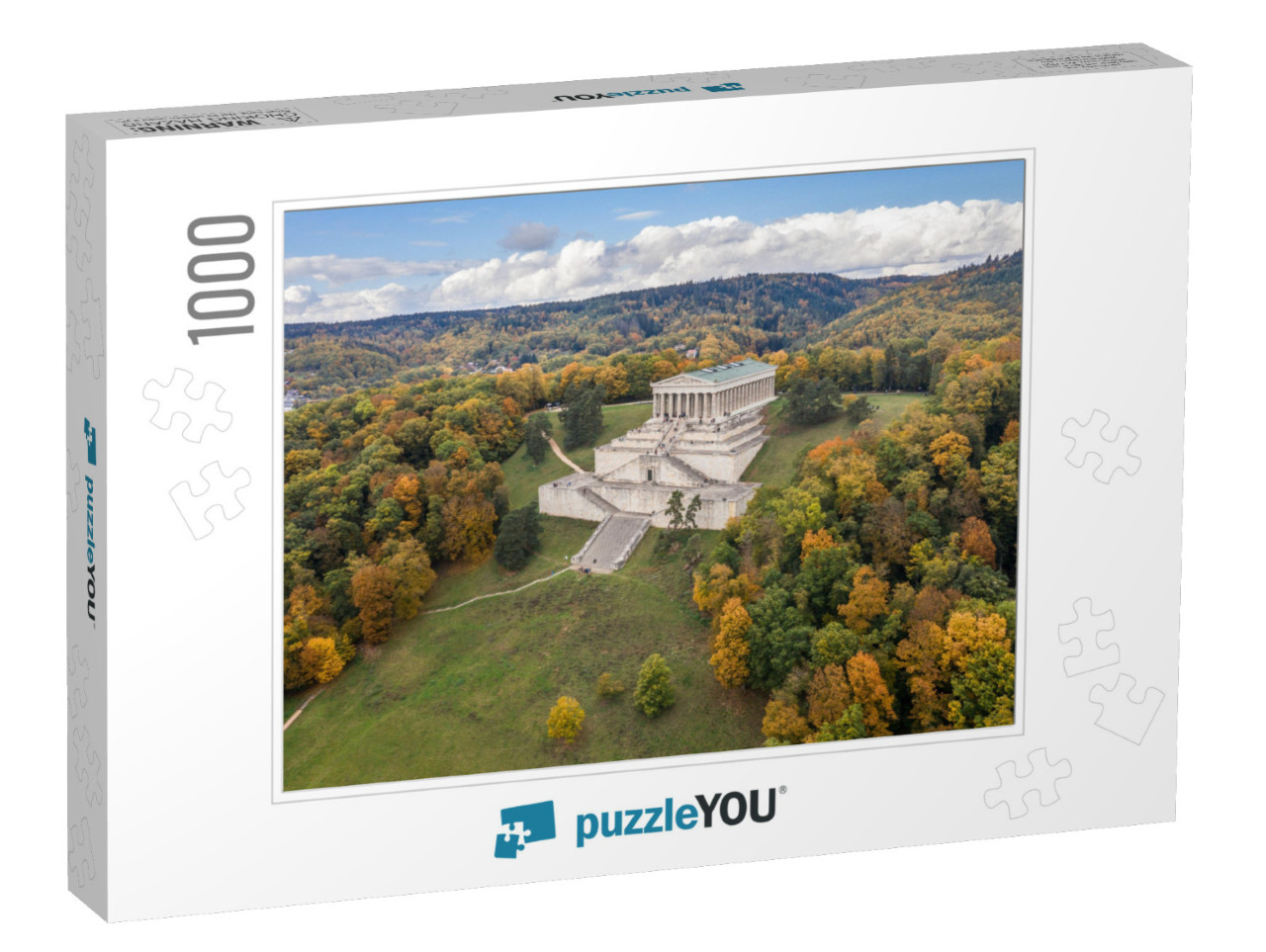 Picture of an Aerial View with a Drone of the Walhalla Bu... Jigsaw Puzzle with 1000 pieces