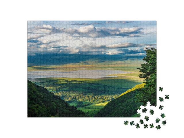 Elevated View of Floor of Ngorongoro Crater from the Sout... Jigsaw Puzzle with 1000 pieces